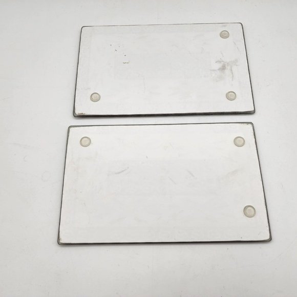 Tara Temptations Old World Tempered Glass Trivet Cutting Tray Lot of 2 Brown 7" - Picture 3 of 5